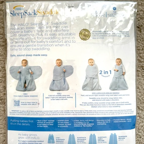 Halo Sleep Sack Swaddle 2-in-1 Pink NB - Picture 4 of 5